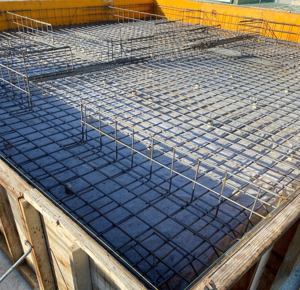 姫路市佐良和N様邸　鉄筋組み立て〜立ち上がりコンクリート打設まで